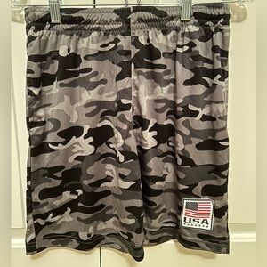 Boys camo USA shorts